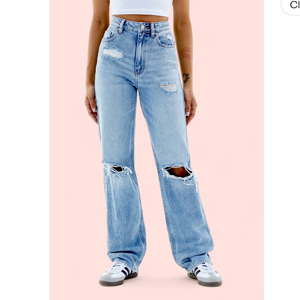 PacSun Blue Flare Wide Leg Jeans